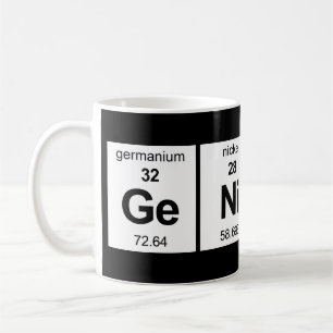 Periodiskt bord för snille kaffemugg
