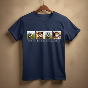 Periodiskt Bord Inslag Lycklig Fars dag T Shirt