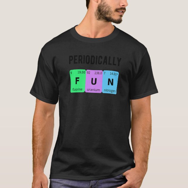 Periodiskt Rollig Kemi Kärlek PhD Student Kemis T Shirt (Framsida)