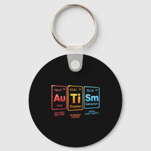 Periodisktabellinspirerad Autism Vetenskap Element Nyckelring