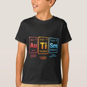 Periodisktabellinspirerad Autism Vetenskap Element T Shirt