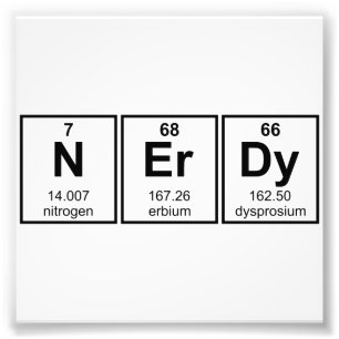Periodvis Nerdy inslagsymboler Fototryck
