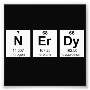 Periodvis Nerdy inslagsymboler Fototryck