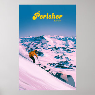Perisher Australien Skidort Resemästarreklam Poster