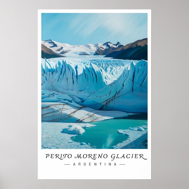Perito Moreno Glacier Argentina Art, Patagonia  Poster (Framsidan)