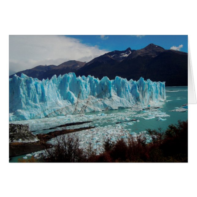 Perito Moreno Glacier Front i Andes Hälsningskort (Framsidan Horizontal)