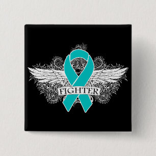 Peritoneal Cancer Fighter Vingar Knapp