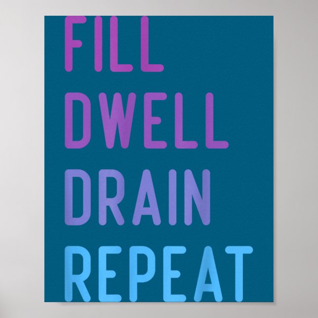 Peritoneal Dialysis Fill Dwell Drain Repeat Funny  Poster (Framsidan)