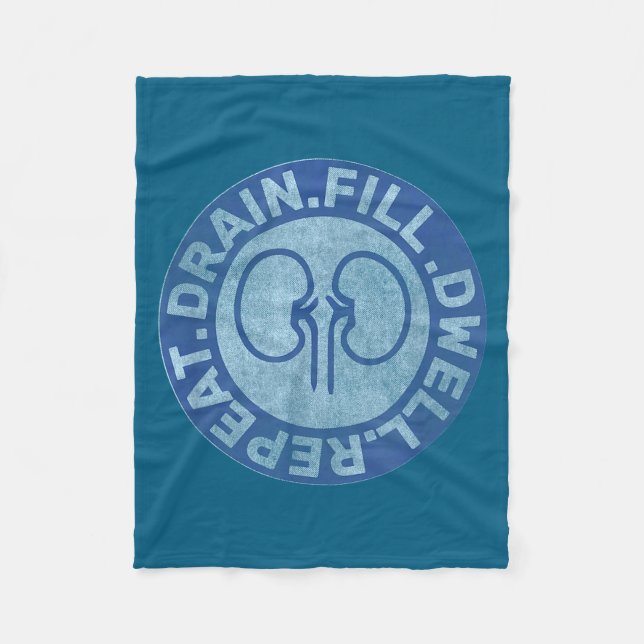 Peritoneal Dialysis Nurse Funny Quote - Black, Uni Fleecefilt (Framsidan)