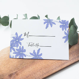Periwinkkle Blue Daisys Bröllop Place Cards Placeringskort