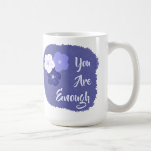 Periwinkle Blåa blommor - det räcker Kaffemugg
