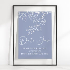 Periwinkle Blommor Dejtingsnatt Poster