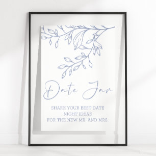 Periwinkle Blommor Dejtingsnatt Poster
