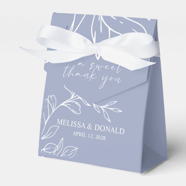 Periwinkle Blommor Förmån Box Presentaskar (Framsidan Sidan)