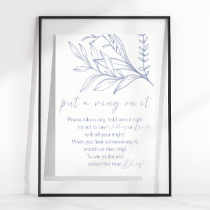 Periwinkle Blommor Sätt En Ring På Det Spelet Poster