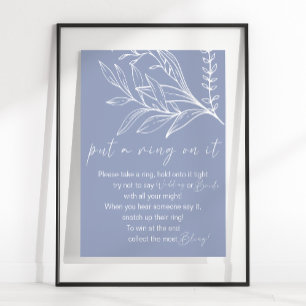 Periwinkle Blommor Sätt En Ring På Det Spelet Poster