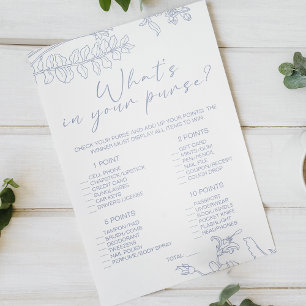 Periwinkle Blommor Spel Vad Finns I Din Väska Flygblad