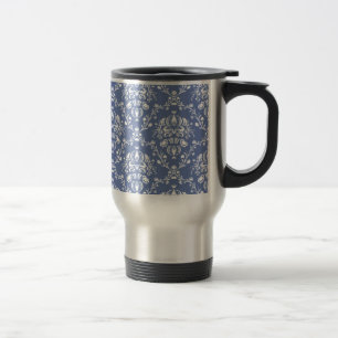 Periwinkle Blue and White Damask Resemugg
