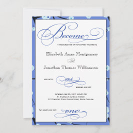 Periwinkle Blue Christian Wedding bjudande Inbjudningar