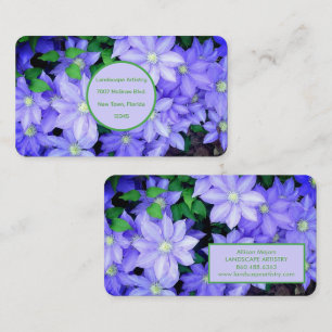 PERIWINKLE BLUE CLEMATIS VISITKORT