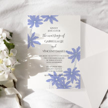 Periwinkle Blue-Daisy på vita Bröllop