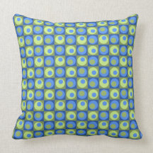 Periwinkle Blue Grönt Square Dot Geometric Mönster