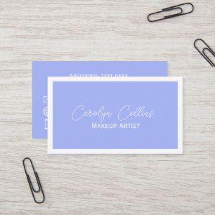 Periwinkle Blue Minimalist Visitkort