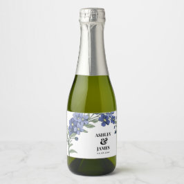 Periwinkle Blue Modern Blommigt Bröllop