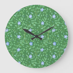Periwinkle Blue Mörk grönt Land-stil-Blommigten Stor Klocka