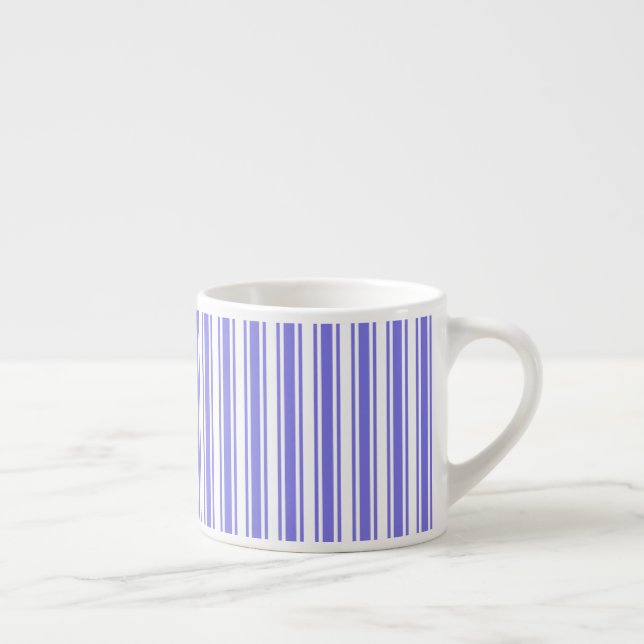 Periwinkle blue och white candy rand espressomugg (Höger)