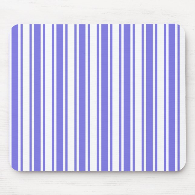 Periwinkle blue och white candy rand musmatta (Framsidan)