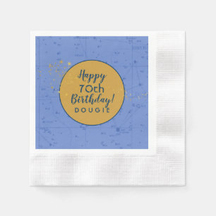 Periwinkle Blue Starmap Birthday Pappersservett