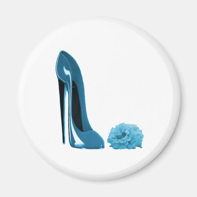 Periwinkle Blue Stiletto Shoe och Ro Magnet (Framsidan)