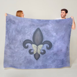 Periwinkle Butterfleur | Fleur de Lis Butterfly Fleecefilt