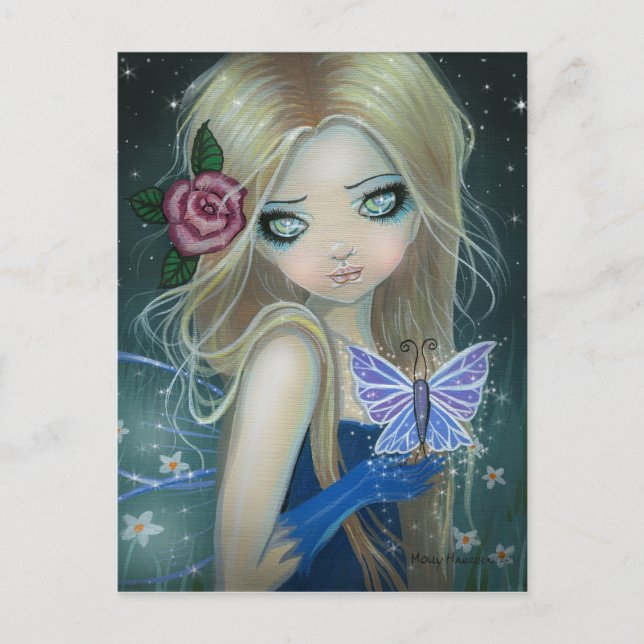 Periwinkle Butterfly Fairy Postcard Vykort (Framsida)