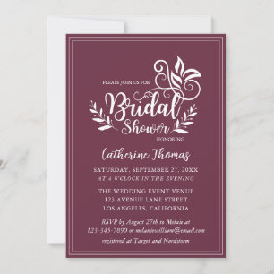Periwinkle Decorative Bröllop Calligraphy Inbjudningar