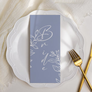 Periwinkle Flower enkel reserverad sittplats Meny