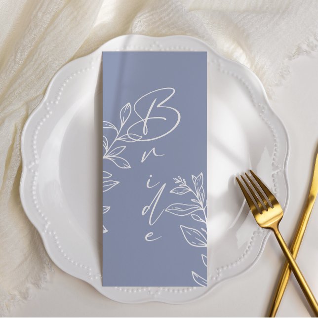 Periwinkle Flower enkel reserverad sittplats Meny (Skapare uppladdad)