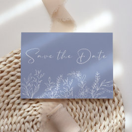 Periwinkle Flowers Boho Save Date Spara Datumet