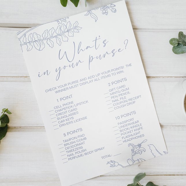 Periwinkle Flowers spelar vadar i din handväska Flygblad (Skapare uppladdad)