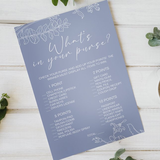 Periwinkle Flowers spelar vadar i din handväska Flygblad (Skapare uppladdad)