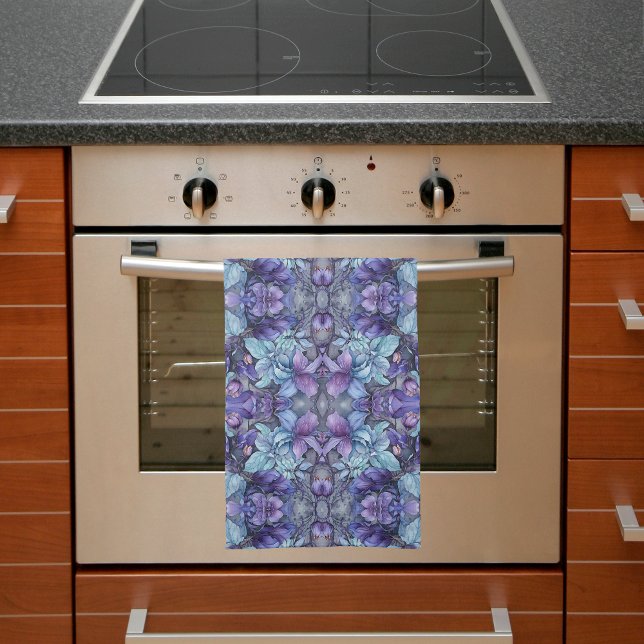 Periwinkle Garden Kökshandduk (Skapare uppladdad)