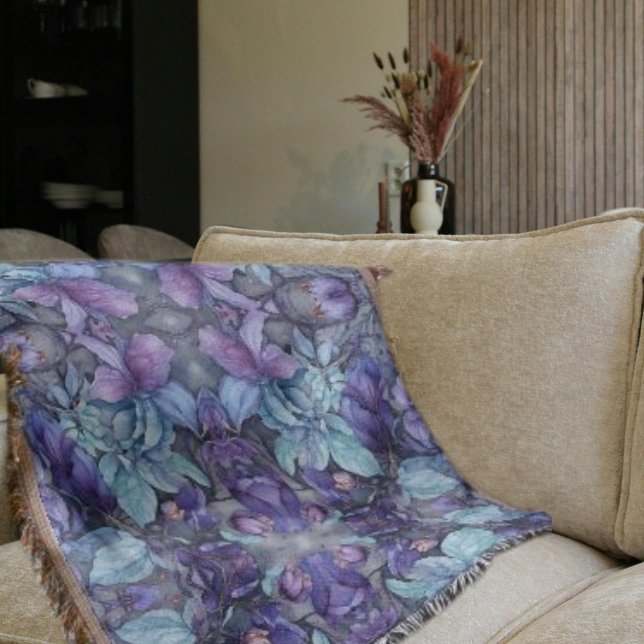 Periwinkle Garden Throw Blanket Filt (Skapare uppladdad)