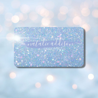 Periwinkle Glitter anpassningsbara Affärskort Visitkort