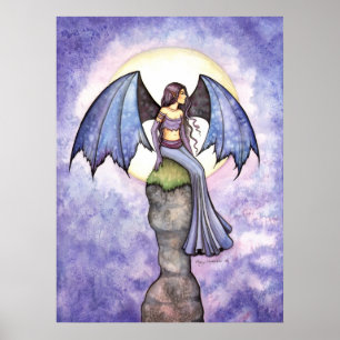 Periwinkle Gothic Fairy Art Poster Skriv ut