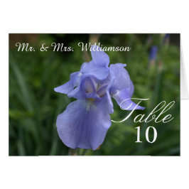 Periwinkle Iris Bröllop Bord Tält OBS Kort