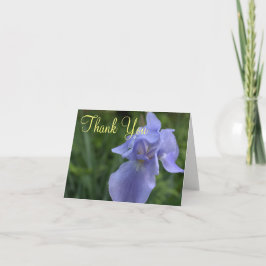 Periwinkle Iris Flower Bröllop Tack Kort