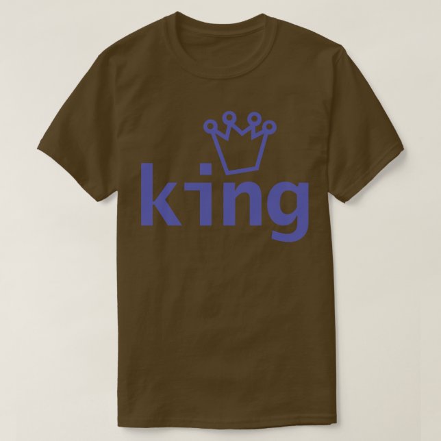 Periwinkle Kung Krona Typografi T Shirt (Design framsida)