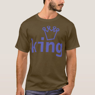 Periwinkle Kung Krona Typografi T Shirt