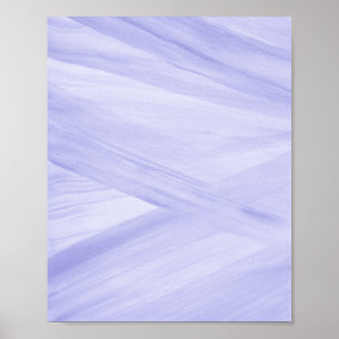 Periwinkle Lila Abstrakt Linjer Brushstrokes Art Poster